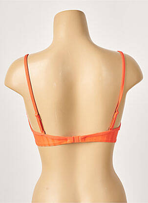 Haut de maillot de bain stretch haut soutien-gorge push-up orange CHERRY BEACH femme