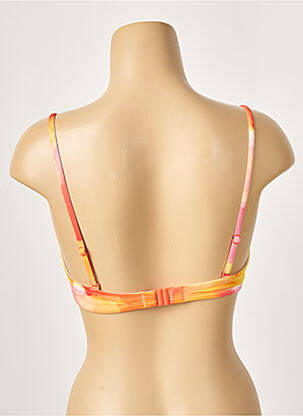 Haut de maillot de bain stretch haut soutien-gorge push-up orange CHERRY BEACH femme