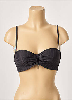 Haut de maillot de bain stretch haut bandeau noir CHERRY BEACH femme