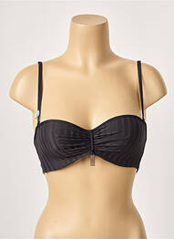 Haut de maillot de bain stretch haut bandeau noir CHERRY BEACH femme