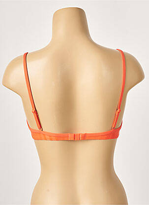 Haut de maillot de bain stretch haut soutien-gorge push-up orange CHERRY BEACH femme