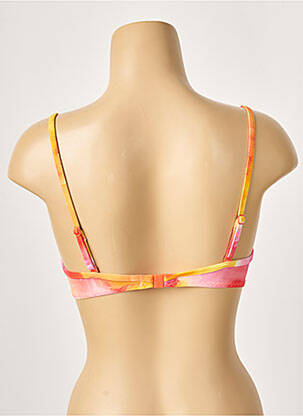 Haut de maillot de bain stretch haut soutien-gorge push-up orange CHERRY BEACH femme
