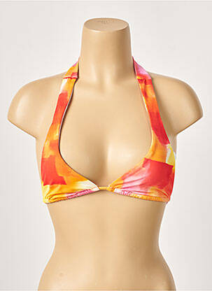 Haut de maillot de bain stretch haut soutien-gorge push-up orange CHERRY BEACH femme