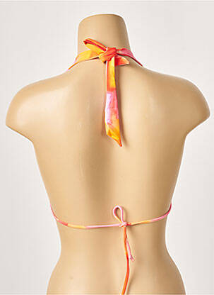 Haut de maillot de bain stretch haut soutien-gorge push-up orange CHERRY BEACH femme