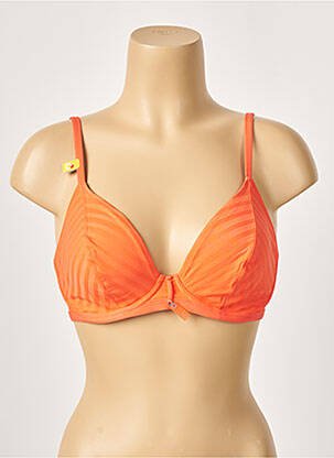 Haut de maillot de bain stretch haut soutien-gorge emboitant orange CHERRY BEACH femme