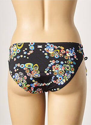 Bas de maillot de bain imprimé fleurs culotte noir CHERRY BEACH femme
