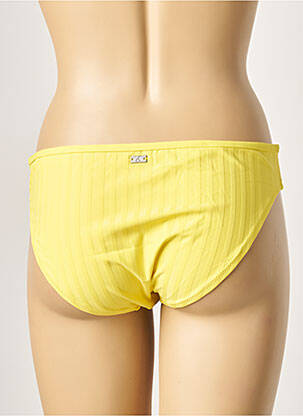 Bas de maillot de bain effet matière satinée culotte jaune CHERRY BEACH femme