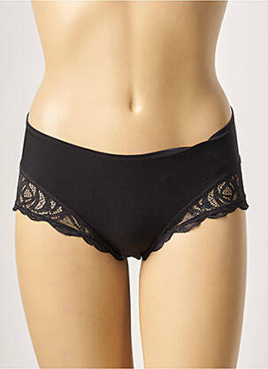 Bas de maillot de bain tissage satiné culotte noir BELCOR femme