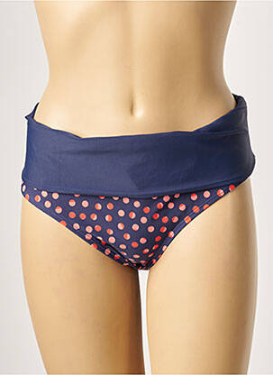 Bas de maillot de bain effet matière satinée culotte bleu BESTFORM femme