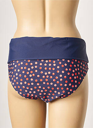 Bas de maillot de bain effet matière satinée culotte bleu BESTFORM femme