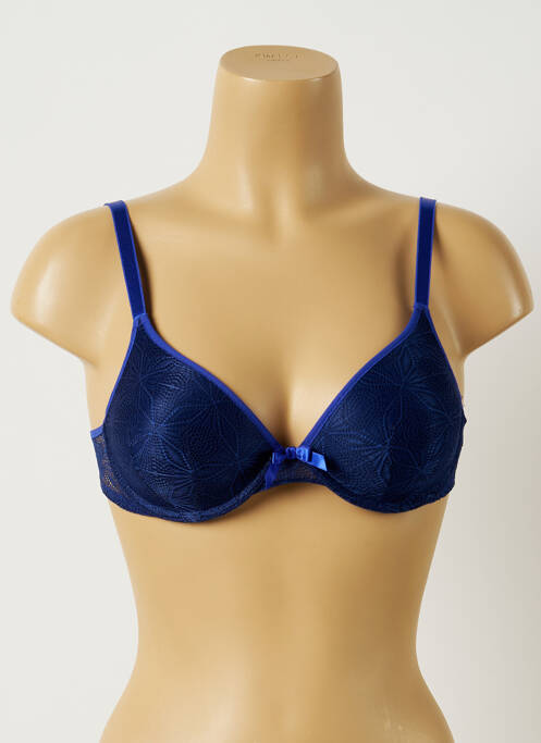 Soutien-gorge effet matière satinée haut soutien-gorge push-up bleu PASSIONATA femme