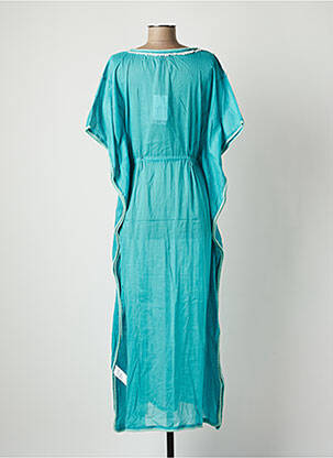 Robe longue manches courtes manches courtes bleu LA FIANCEE DU MEKONG femme