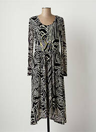 Robe mi-longue manches longues manches longues beige SPARKZ femme