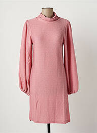 Robe mi-longue manches longues manches longues rose SPARKZ femme