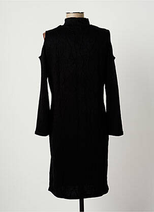 Robe mi-longue manches longues manches longues noir SPARKZ femme