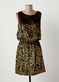 Robe mi-longue col rond fines bretelles noir SPARKZ femme