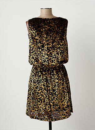 Robe mi-longue col rond fines bretelles noir SPARKZ femme