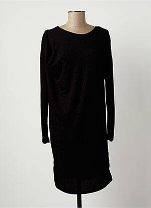 Robe mi-longue manches longues manches longues noir SPARKZ femme