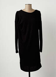 Robe mi-longue manches longues manches longues noir SPARKZ femme