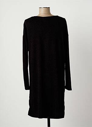 Robe mi-longue manches longues manches longues noir SPARKZ femme
