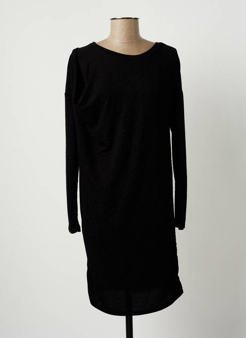 Robe mi-longue manches longues manches longues noir SPARKZ femme