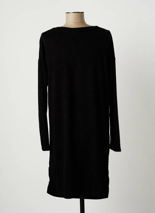 Robe mi-longue manches longues manches longues noir SPARKZ femme
