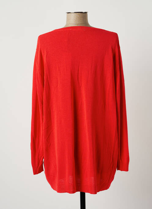 Gilet manches longues rouge POLES pour femme