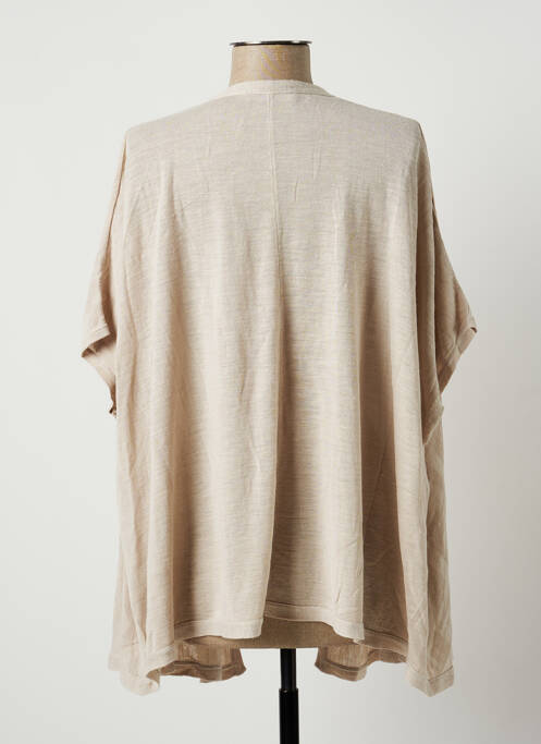 Gilet manches courtes beige POLES femme