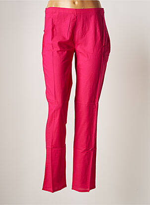 Pantalon droit tissage popeline taille normale rose LA FIANCEE DU MEKONG femme