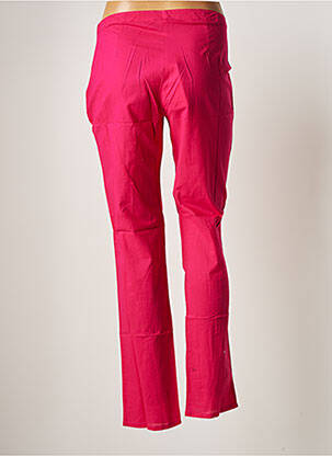 Pantalon droit tissage popeline taille normale rose LA FIANCEE DU MEKONG femme