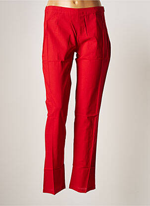 Pantalon droit tissage popeline taille normale rouge LA FIANCEE DU MEKONG femme