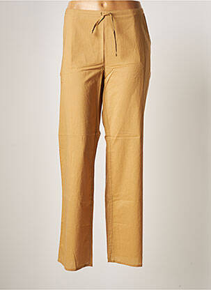 Pantalon droit tissage popeline taille normale beige LA FIANCEE DU MEKONG femme
