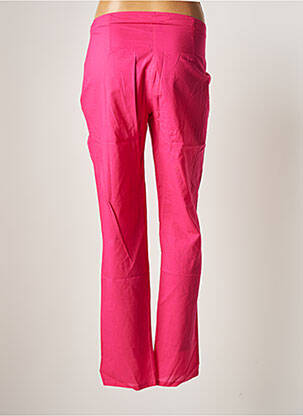 Pantalon droit tissage popeline taille normale rose LA FIANCEE DU MEKONG femme