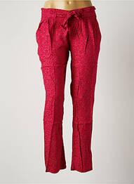Pantalon droit tissage crêpe taille normale rose LA FIANCEE DU MEKONG femme
