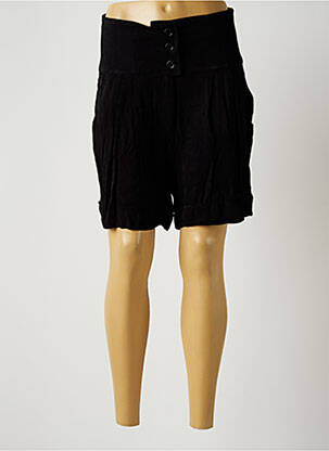 Short fermeture zippée sous rabat boutonné taille haute noir VILA femme