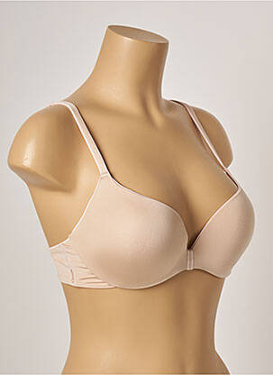 Soutien-gorge effet matière satinée haut soutien-gorge moulé chair CHANTELLE femme