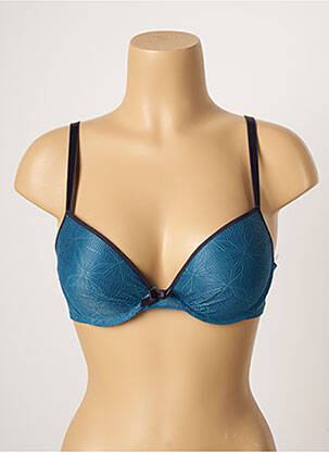 Soutien-gorge effet matière satinée haut soutien-gorge push-up bleu PASSIONATA femme