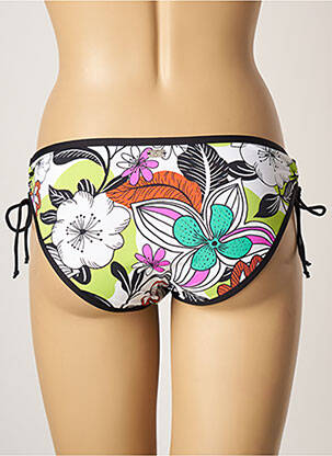 Bas de maillot de bain imprimé fleurs culotte blanc CHERRY BEACH femme