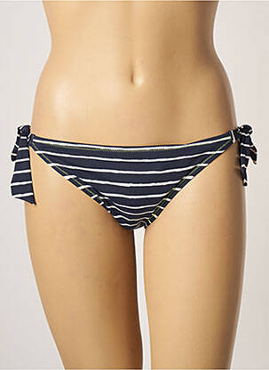 Bas de maillot de bain imprimé rayures bikini bleu CHERRY BEACH femme