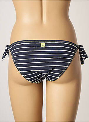 Bas de maillot de bain imprimé rayures bikini bleu CHERRY BEACH femme