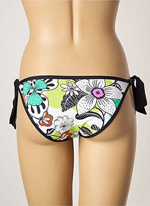 Bas de maillot de bain imprimé fleurs bikini blanc CHERRY BEACH femme