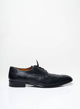 Derbies tissage satiné talon bas noir PETER BLADE homme