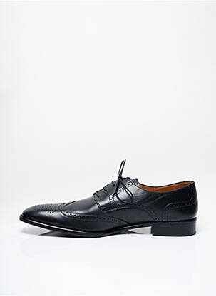 Derbies tissage satiné talon bas noir PETER BLADE homme