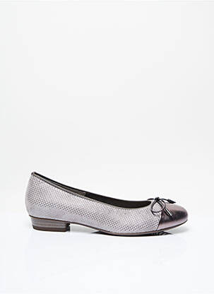 Ballerines tissage satiné talon plat jusqu'à 3cm gris ARA femme