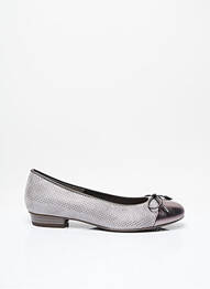 Ballerines tissage satiné talon plat jusqu'à 3cm gris ARA femme