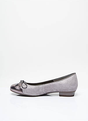 Ballerines tissage satiné talon plat jusqu'à 3cm gris ARA femme