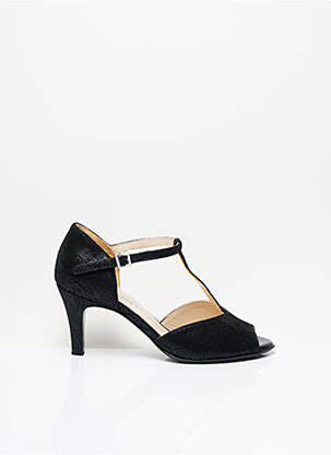 Sandales/nu pieds tissage satiné talon de 4 à 6cm noir PETER KAISER femme