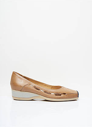 Ballerines semelle amovible talon plat jusqu'à 3cm beige LUXAT femme