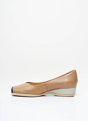 Ballerines semelle amovible talon plat jusqu'à 3cm beige LUXAT femme