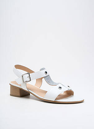 Sandales/nu pieds matière lisse talon de 4 à 6cm blanc SWEET femme